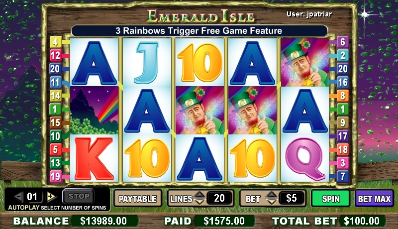 Emerald Isle Video Bonus Slot Game InterCasino