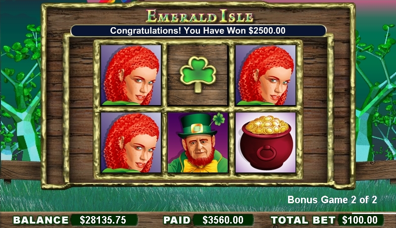 Emerald Isle Leprechaun Bonus Round at InterCasino