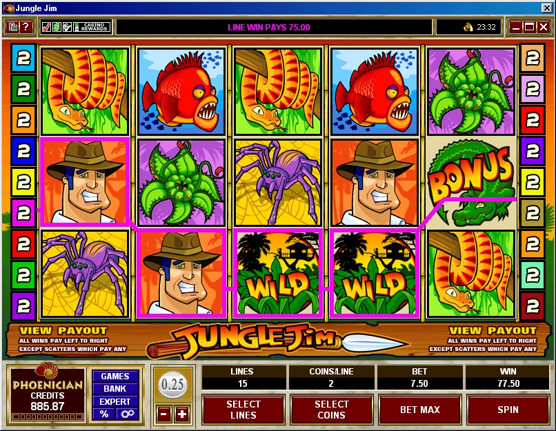 Jungle Jim Bonus Slot Game