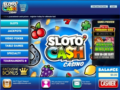 SlotoCash Casino Lobby