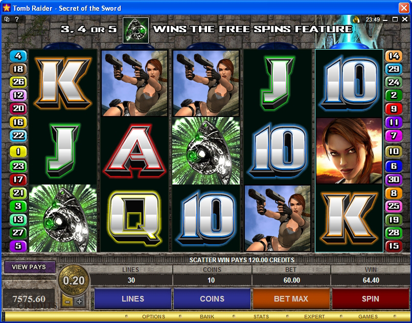 Tomb Raider Online Casino Slot Game